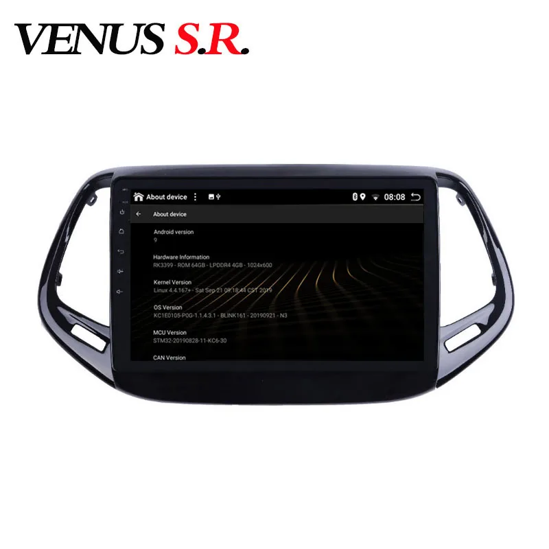 VenusSR Android 9,0 4G+ 64G 2.5D ips автомобильный dvd для JEEP Compass Патриот радио Мультимедиа gps Радио Стерео gps навигация