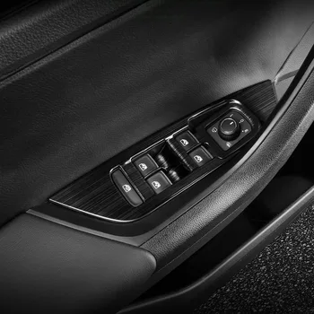 

For Skoda Kodiaq 2017-2020 Window Switch panel cover car accessories interior Chrome decoration trim Interior Mouldings
