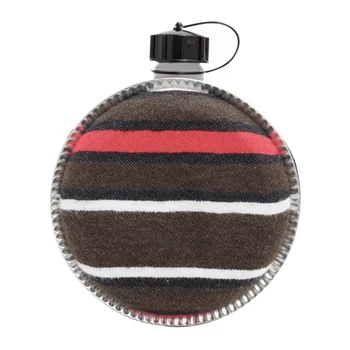 

2L Kettle Water Bottle Outdoor Portable Striped Canteen Large Capacity Travel Camping Adjustable Strap Felt Hiking