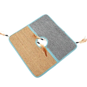 

Pet Grinding Kitten Playing Sofa Mat Nail Scraper Protecting Furniture Sisal Carpet Scratching Pad Board Cat Teaser Toys
