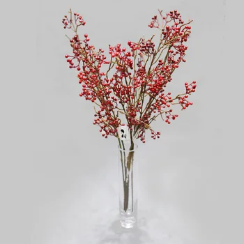 

Model Red Small Berry Cranberry Quad-Berry Model Acuminata Holly Artificial Flower Handmade Flower Artificial Flower