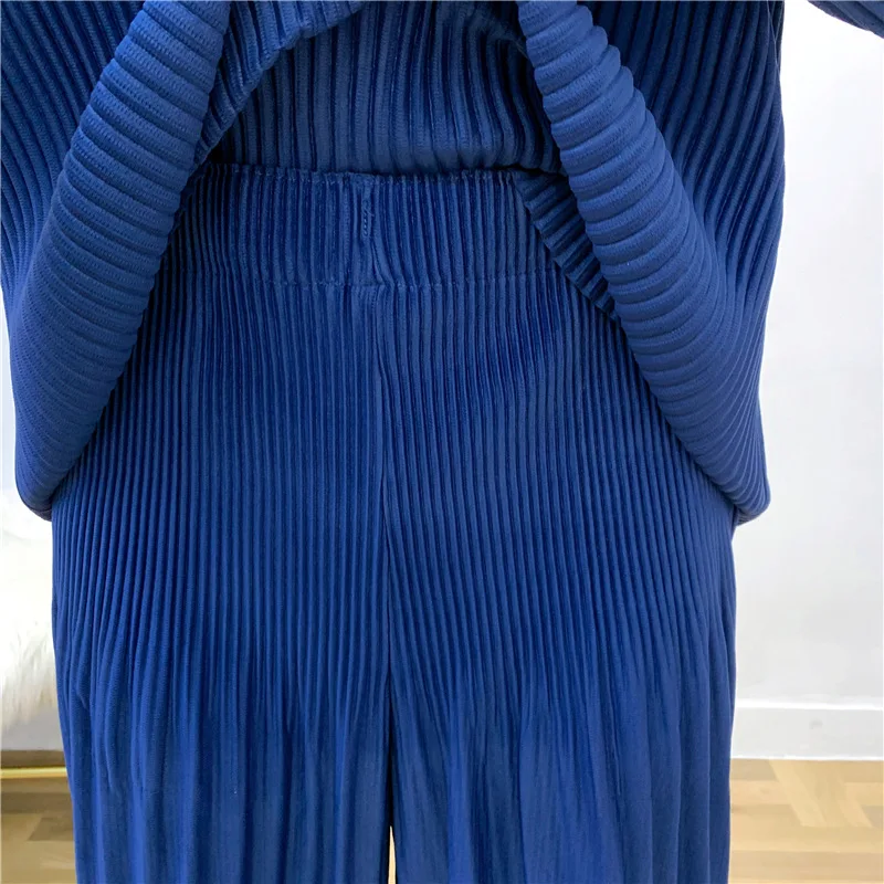 Новые MIYAKE плиссированные широкие брюки женские лопнутые плиссированные штаны-шаровары