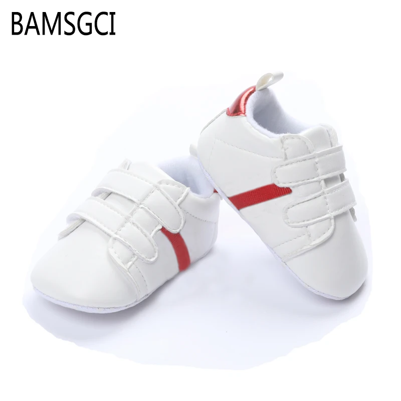 

New Fashion patch White blue newborn baby boy girl shoes Casual soft bottom non-slip breathable Infant toddler shoes 0-18 months