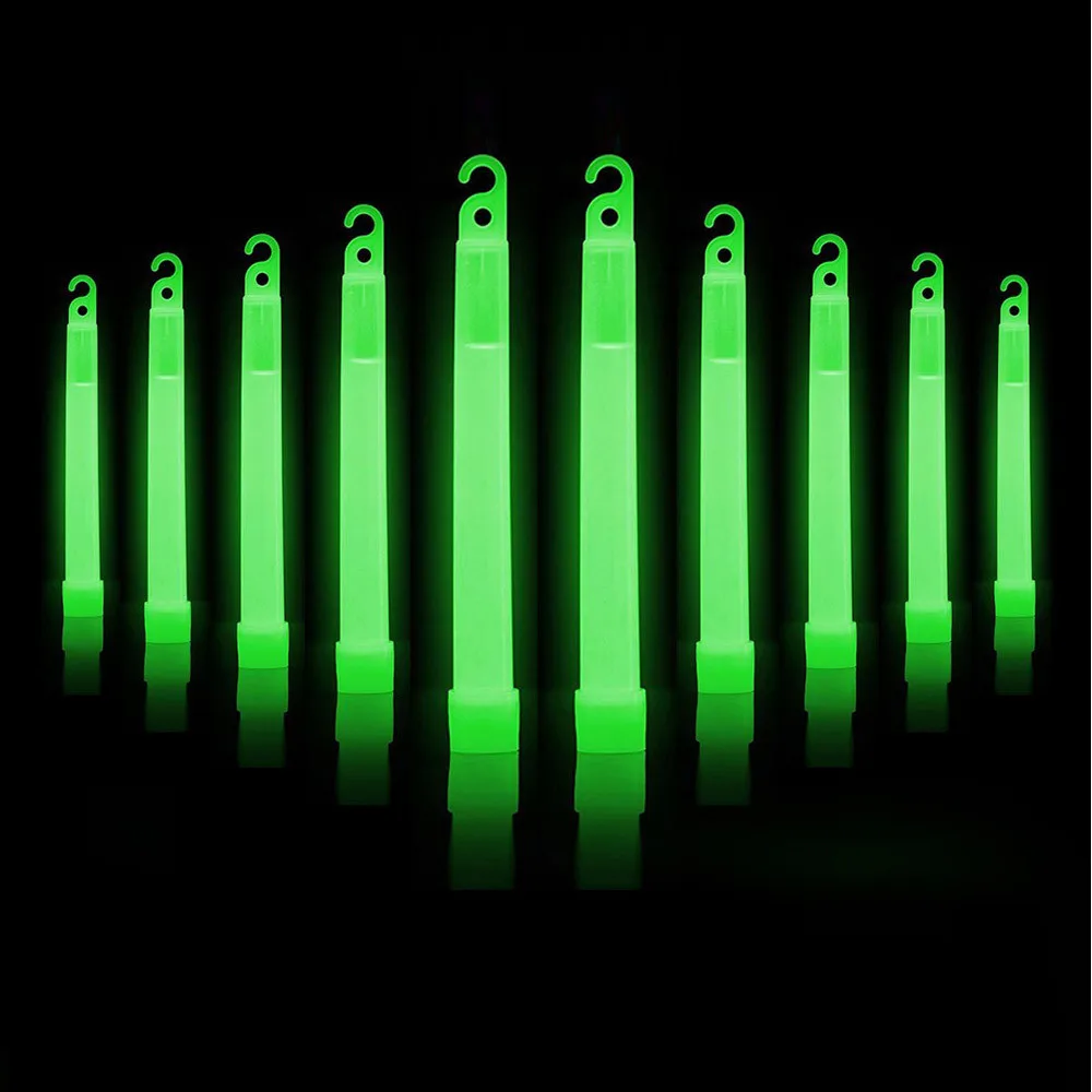 Светящиеся палочки 10 шт. Премиум яркие зеленые светящиеся палочки светильник Декор флуоресцентные неоновые рождественские вечерние украшения для дома светильник ing