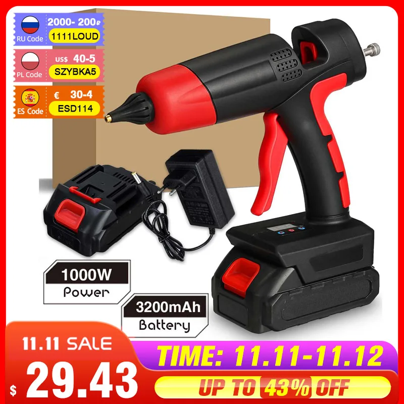 Аккумуляторный термоклеевой пистолет Makita 21 в 1000 Вт | Инструменты