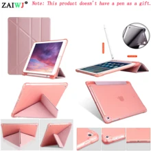 Чехол-карандаш ZAIWJ с подставкой для Apple iPad, 9,7 дюймов, A1822, A1893, A1954, Air 1/2, Pro, из искусственной кожи, деформированный, умный чехол, пробуждение, автоматический режим сна