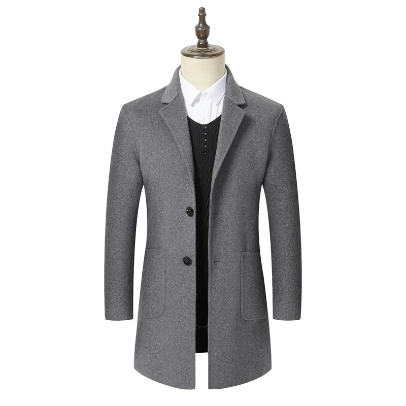 Low Price Coat Men Double-faced Woolen Trench Coat Winter Men Casual Men's Jacket Long Overcoat Men Wool Overcost Men's Cashmere Coat
