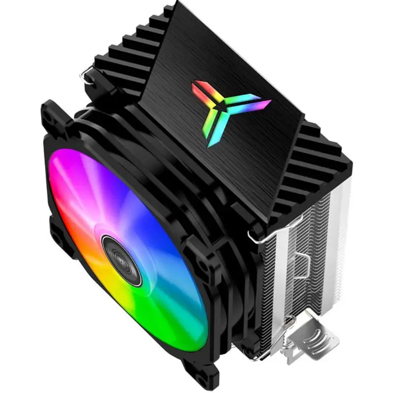 Jonsbo CR1200 RGB 3Pin кулер для процессора Вентилятор 2 тепловые трубки башня автоматическое освещение Охлаждающие вентиляторы радиатор для LGA 775/1150/AM4/AM3+/AM3