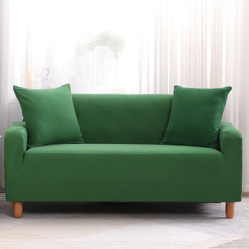Bonenjoy чехлы для диванов эластичный зеленый однотонный диван полотенце для гостиной гибкий один/двойной/три/Четырехместный диван крышка - Цвет: Type 16