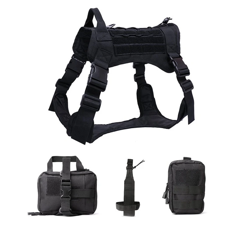 

Tactical Service Military Dog Vest K9 Harness Adjustable Size Training Hunting Molle Dog Clothes
