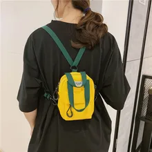 Холщовая Сумка Женская сумка новая стильная модная Корейская Универсальная Многофункциональная модная сумка через плечо мини-рюкзак