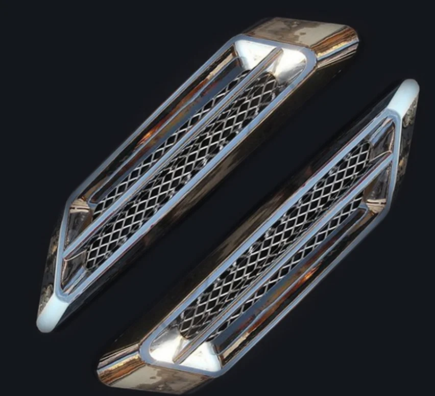 2pcs Car Auto Side Vent Air Flow Fender Intake Sticker Car Simulation