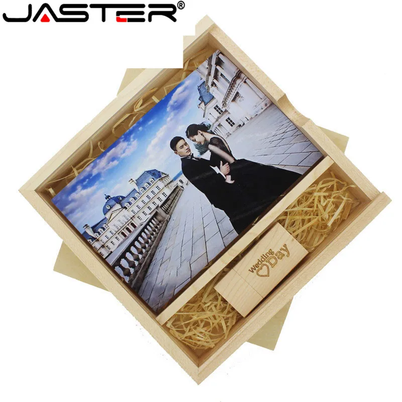 Деревянный USB флеш накопитель JASTER 2 0 с логотипом сделай сам на заказ кленовый