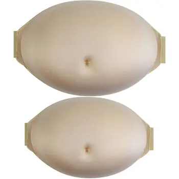 

2 Pcs Belly Fake Pregnant Belly Style, Suitable for Male and Female Actors. Cotton Pregnant Woman Fake Belly,160G & 120G