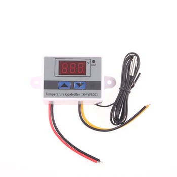 

XH-W3001 Temperature Controller Digital LED AC12V/220V Thermometer Thermo Controller Switch Probe Max 10A NTC10K