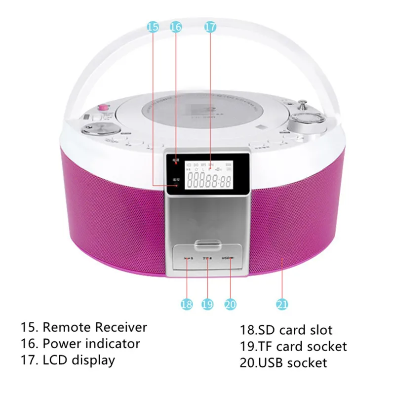 DVD CD machine radio cassette recorder portable AM