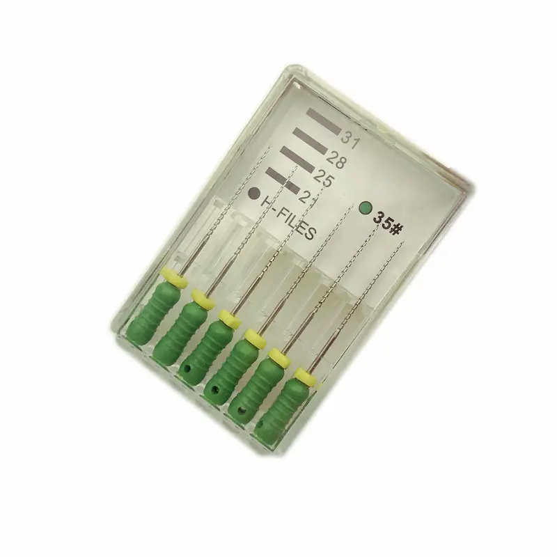 Endodontic Root Canal H файлы(Ручное использование) стоматологические H-Файл 25 мм#15-40 ручные файлы стоматологические инструменты