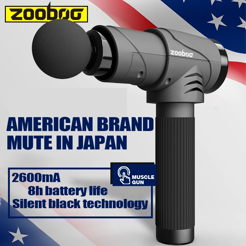 

Zooboo Muscle Massager Gun Fascia Deep Massager, LCD Display, 8 Hours Battery Capacity