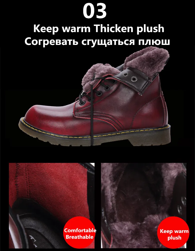 Vastwave/сохраняющие Тепло Плюшевые новые зимние мужские ботинки из телячьей кожи зимние ботинки на меху на шнуровке мотоциклетные ботильоны мужская обувь