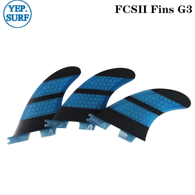 Плавники для серфинга FCS2 G3/G5/K2.1 плавники для серфинга три плавника/три-четыре плавника набор синих сотовых плавников