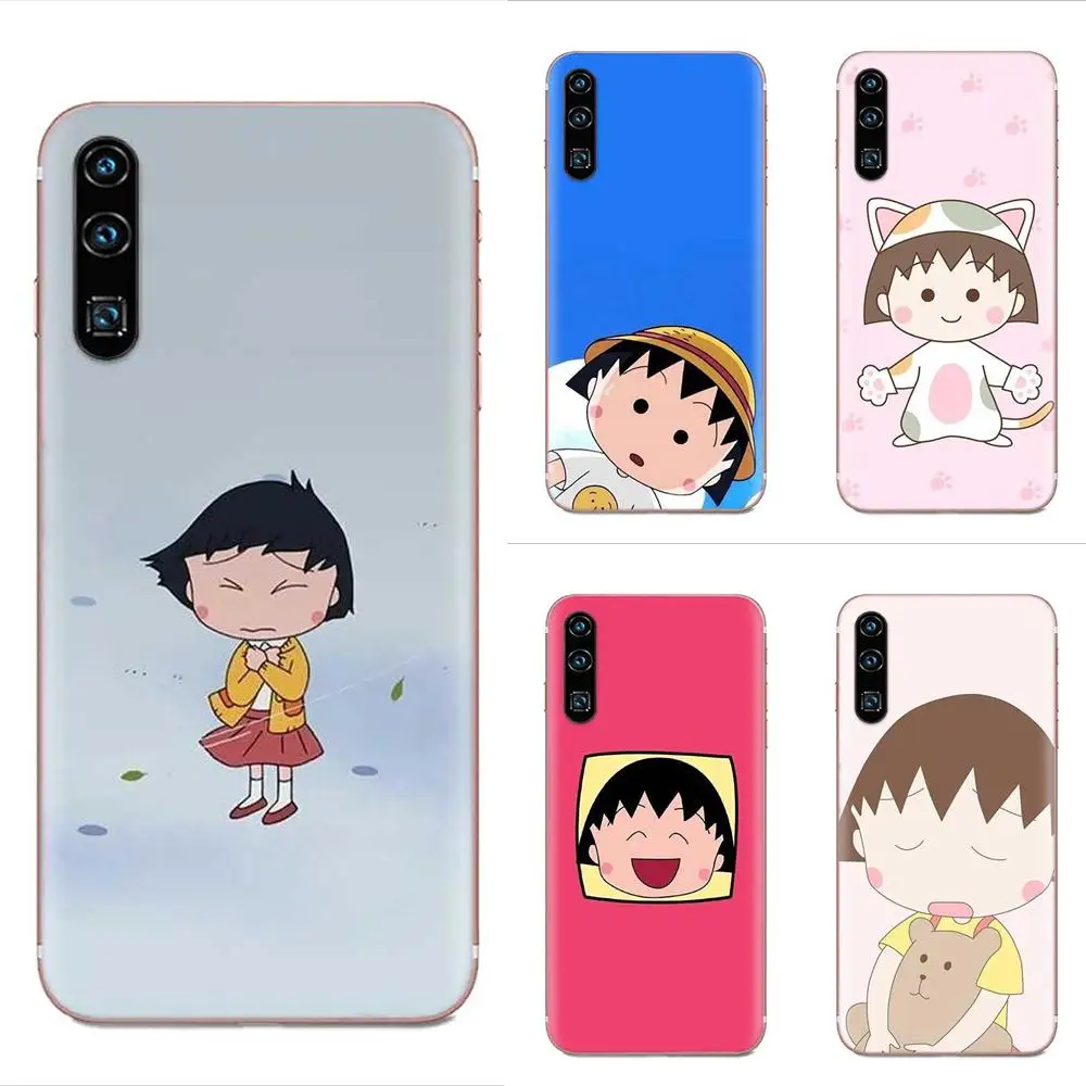 Мягкие ТПУ чехлы Capa Cherry Chibi Maruko для Huawei Honor Mate 7 7A 8 9 10 20 V8 V9 V10 V30 P40 G Lite Play Mini Pro P