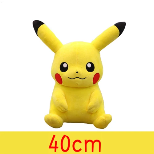 Pikachu B 40cm Пикачу Eevee Snorlax Сквиртл Бульбазавр, чармандер Mew 28 стиль аниме эльф плюшевые подушки игрушечные лошадки Мягкая кукла для детей подарок - Цвет: Pikachu B 40cm