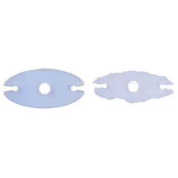 

2Pc Wine Rack Mold DIY Crystal Epoxy Mold Wine Tray Wine Glass Rack Coaster Irregular Silicone Rack Mold