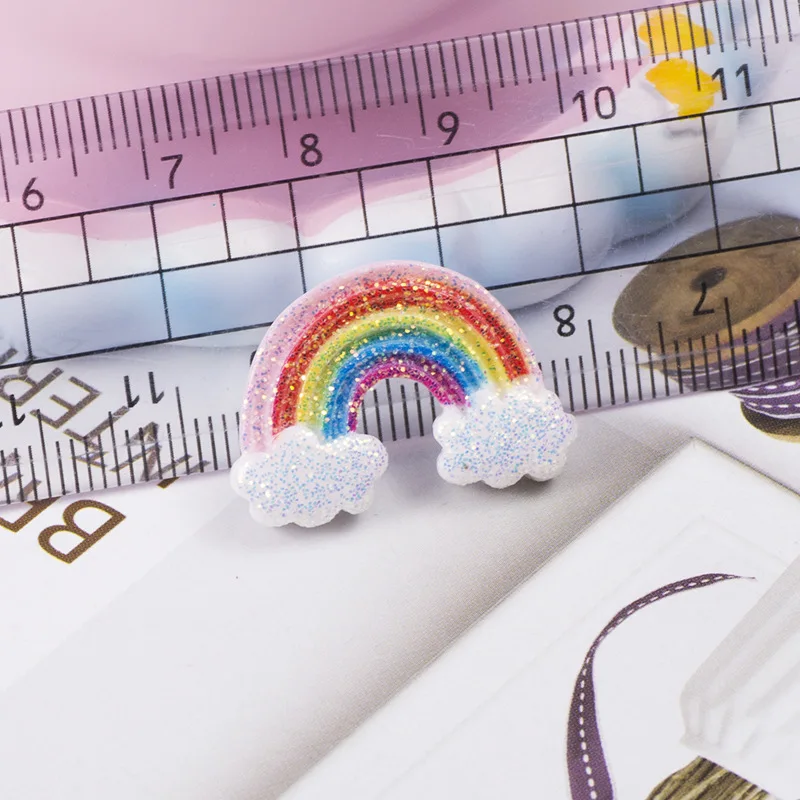 10-50 шт Блестящий Единорог/радужный цвет смолы аксессуары DIY ремесло поставки домашние декоративные статуэтки украшения для волос материалы