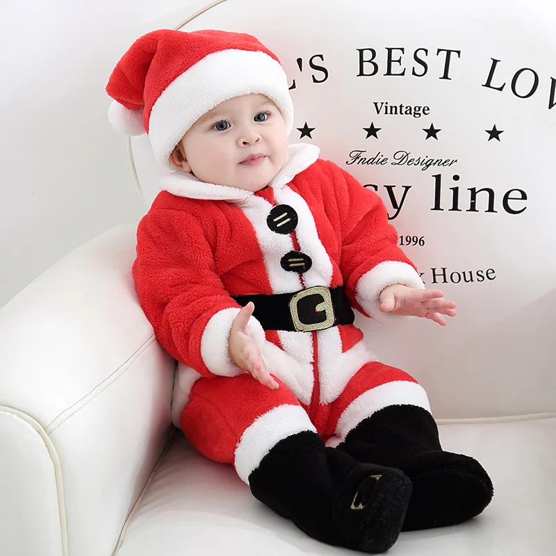 Зимняя одежда для маленьких мальчиков и девочек; рождественские наряды для малышей; домашняя одежда для малышей с Санта-Клаусом; осеннее платье для прогулок на Хэллоуин