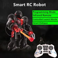 Multifunctional RC Intelligent Robot Voice Control Intelligent Dialogue Launching Missiles Puzzle Teaching Programming Mode Toy 1