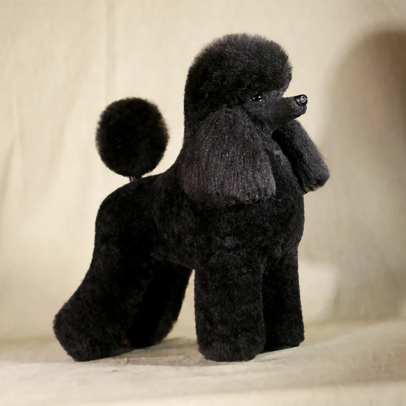 

Grooming Model Dog Poodle Clip wig Poodle Lamb Clip Full Body Coat Black