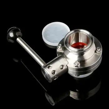 

1pc Sanitary Stainless Steel TriClamp Butterfly Valve,TC-Clamp SS304 Durable