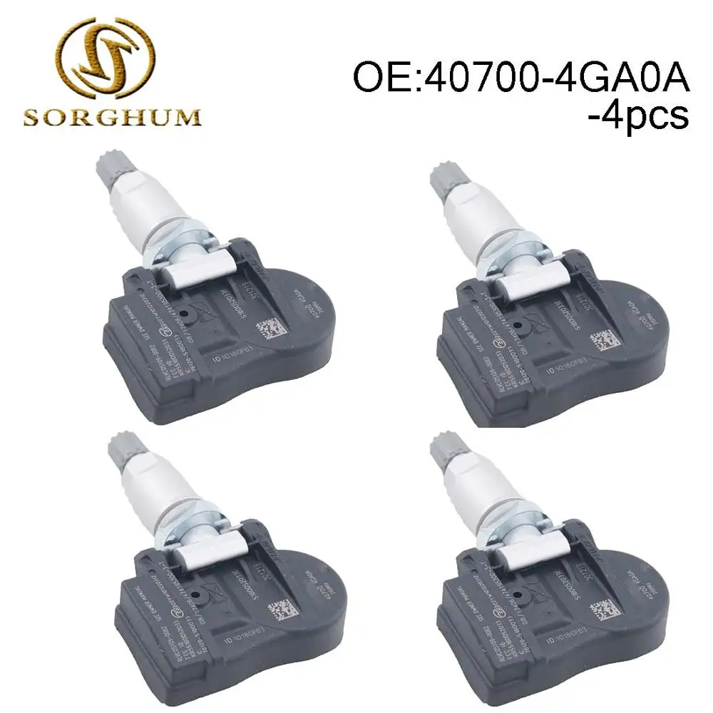 

4pcs 40700-4GA0A Tire Pressure Sensor TPMS 315Mhz Fits For Infiniti Q50 2014 2015 407004GA0A