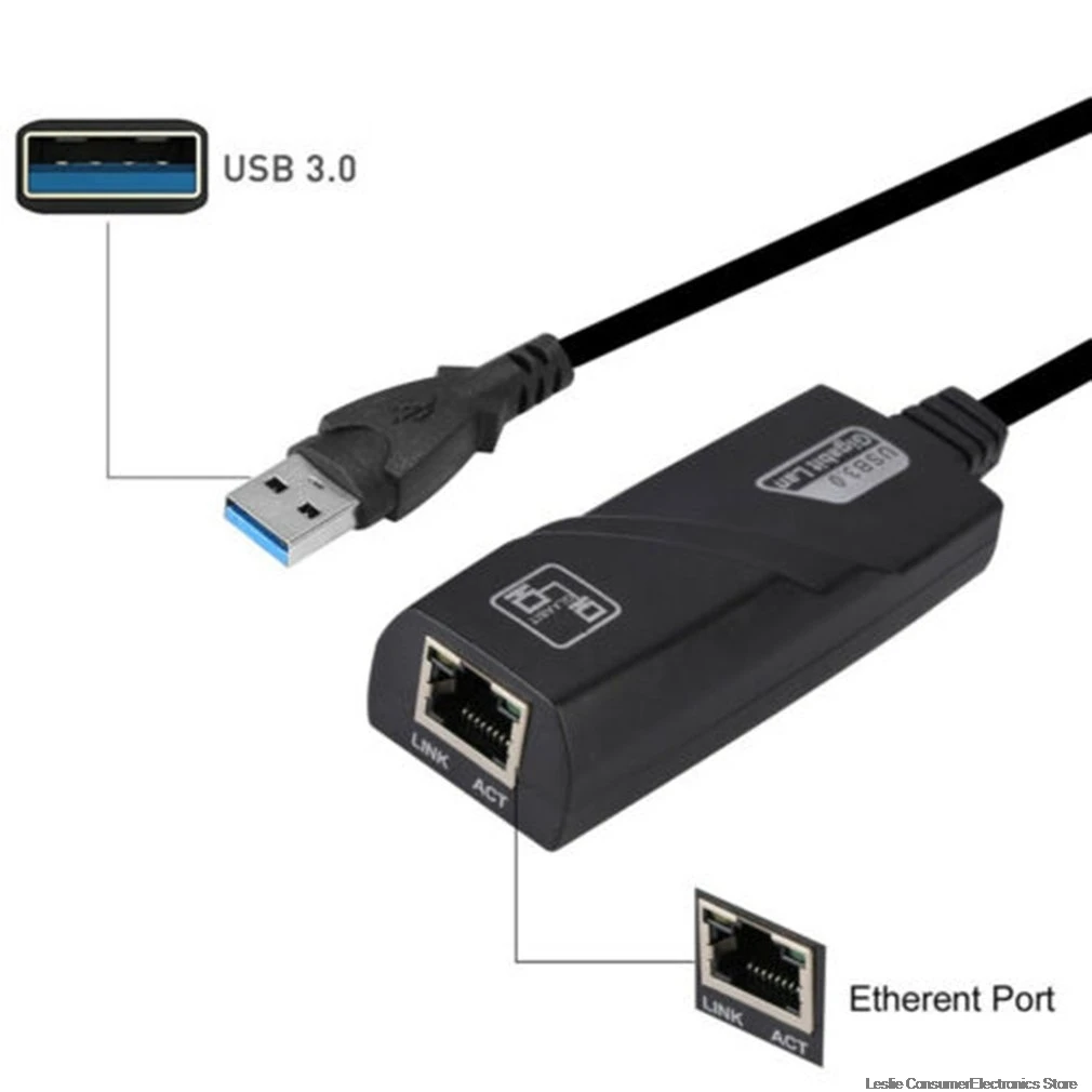 USB 3,0 к Gigabit Ethernet RJ45 LAN(10/100/1000) Мбит/с сетевой адаптер для ПК ноутбука Win