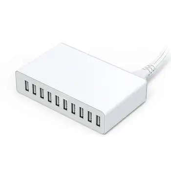 

Multifunctional Fast Chargers 10 USB Ports Wall Charger Desktop Charging Station Power Hub Desktop