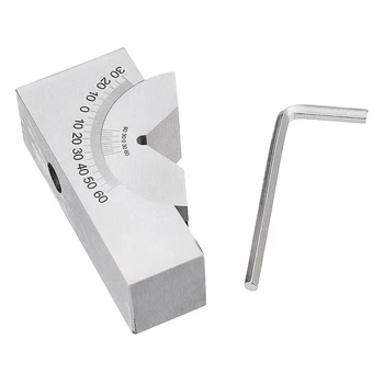 

Adjustable Angle Gauge V-block Angle Grinder KP25 0-60 Degree Precision Angle Plate Block for Measuring Tools + Hexagon Wrench