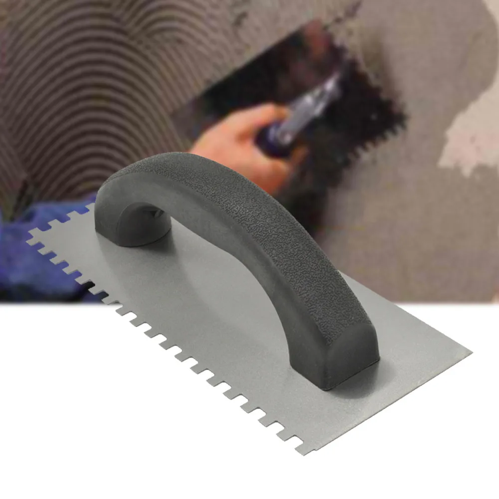 

Decoration Square Multifunctional Tiling Tool Trowel Home Wall Curved Handle Plastering Portable Professional Steel