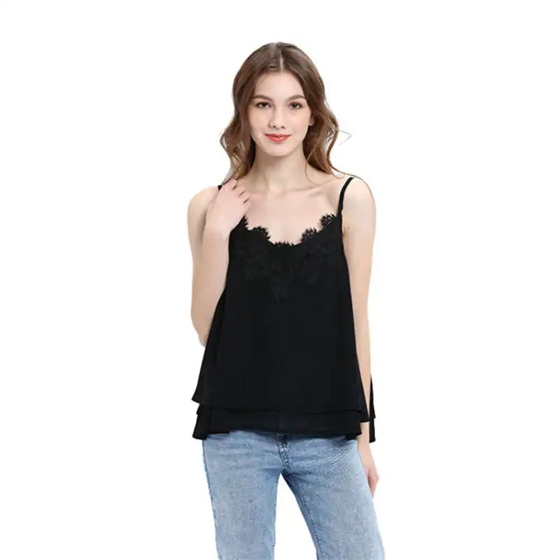 black baggy vest top
