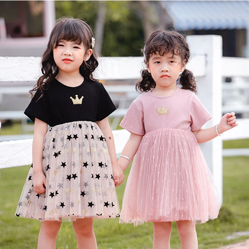 Girls Princess Dress With Crown Dresses For Party And Wedding Baby Girl Summer Clothes Teenage | Детская одежда и обувь