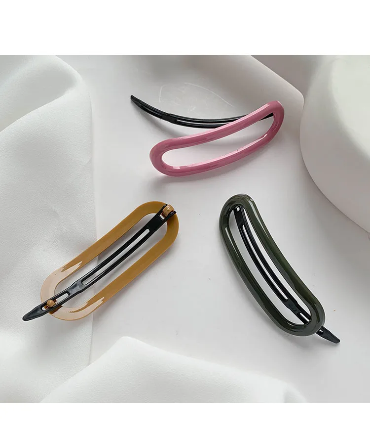 Fashion Oval Candy Color Hairpins Women Lady Hair Clips Pin Barrette Accessories For Girls Hair Ornament Tool Hairgrip Headdress