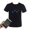 App Control Bluetooth Programmable Led T-shirt Dj LED Tshirt Built-in Battery Scrolling Text Animation Message Matrix Display 2
