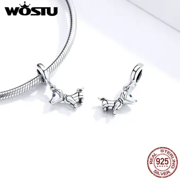 

Robot Dog Charms WOSTU 100% 925 Sterling Silver Animal Dog Collection Animal Charms fit Women Silver Bracelets Jewellery FIC1468