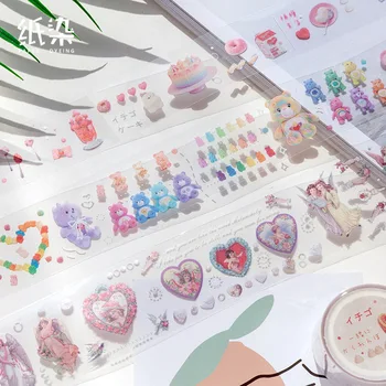 

Secret Courtyard Series Journal Washi Tape Cute Bear Angel Scrapbooking Sticker Label Kawaii Daisy Masking Tape DIY Planner