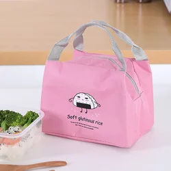 Sac à pique nique en tissu Oxford, 1 pièce, sac à pique nique Portable, conteneur de stockage des aliments, boîtes à Bento, fourre tout, sac isotherme pour enfants étudiants 