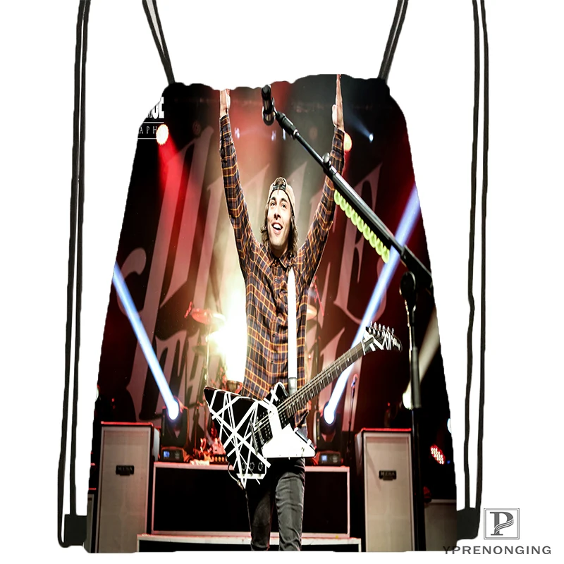 Custom Sleeping With Sirens музыкальная походная сумка на шнурке милый рюкзак для детей(черная спинка) 31x40 см#180531-03-50