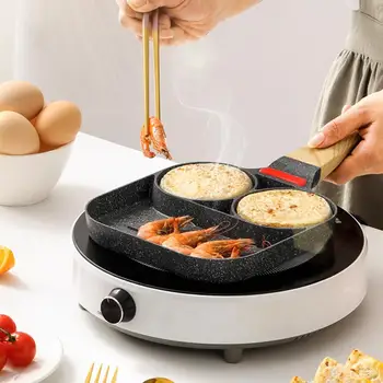 

Two-Hole Omelet Pan For Eggs Ham Pan Cake Maker Frying Pans No Oil-Smoke Breakfast Grill Pan Cooking Pot Multifunction Pan
