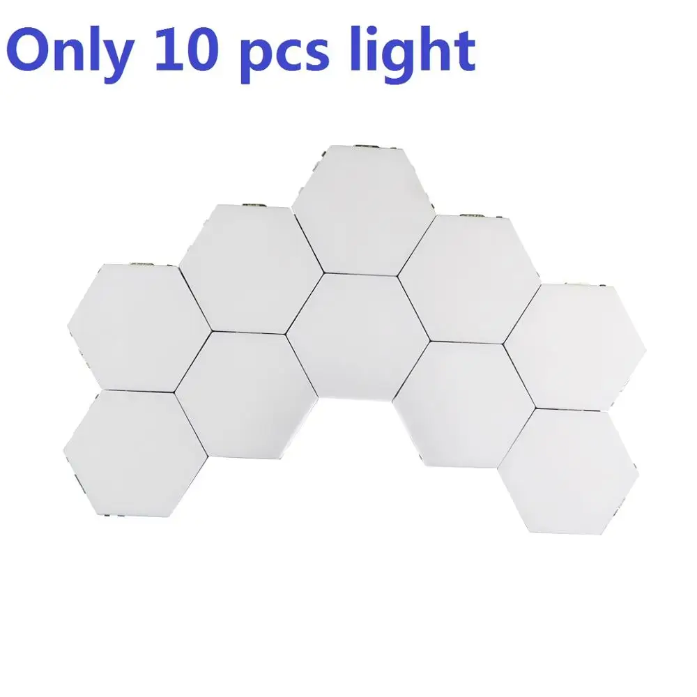 10Pcs lamp Беспроводной сенсорный Сенсор светодиодные локальные светильники для подсветки шкафов светильник шестигранников Магнитный Кухня лампа для Спальня шкаф для одежды шкаф украшения светильник Инж - Цвет: 10Pcs lamp
