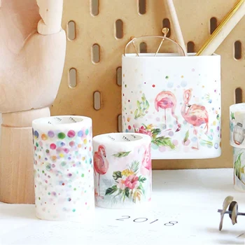 

Flamingo Space Solar Night Sky Decorative Washi Tape DIY Scrapbooking Masking Craft Tape School Office Supply