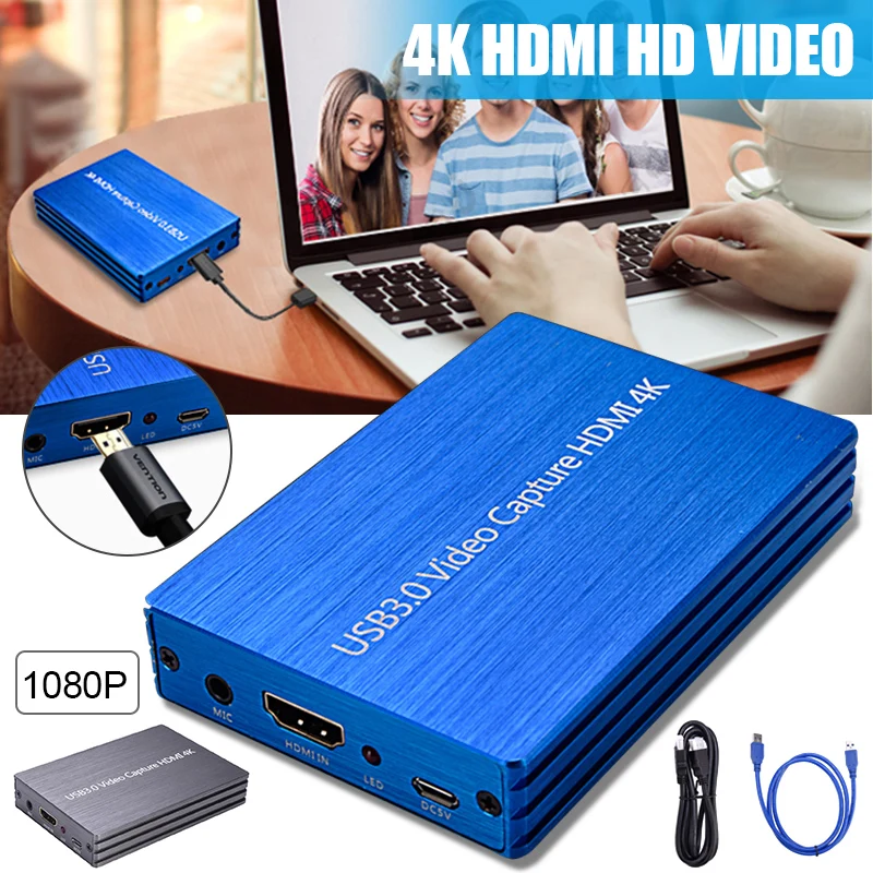 

4K HDMI Recording Box HD Video Capture Card 1080P Video Recorder Driverless for Game Live AS99