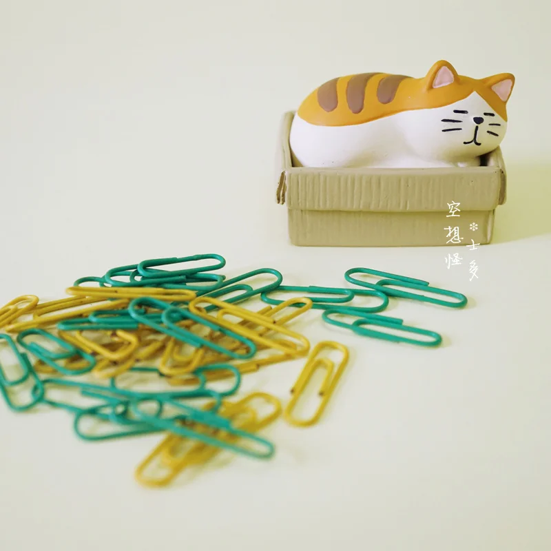 Japanese Zakka Box Cat Mini Paper Clip Box Cat Decoration